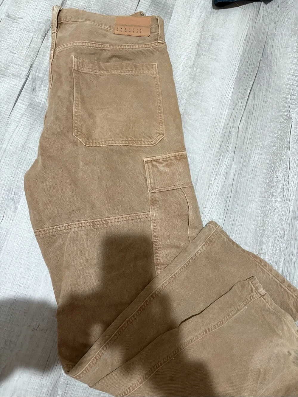 PacSun Men's Tan Carpenter Jeans Relaxed Fit